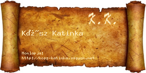 Kósz Katinka névjegykártya